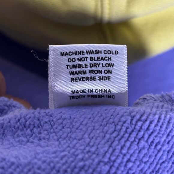 Teddy Fresh Colorblock Hoodie Purple Pink Mint Yellow – Size S - Picture 6 of 6